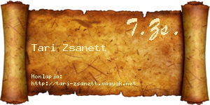 Tari Zsanett névjegykártya