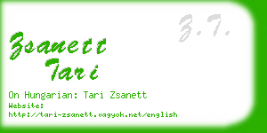 zsanett tari business card